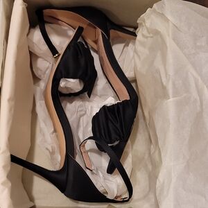 J. Crew Elegant Black Satin Heels